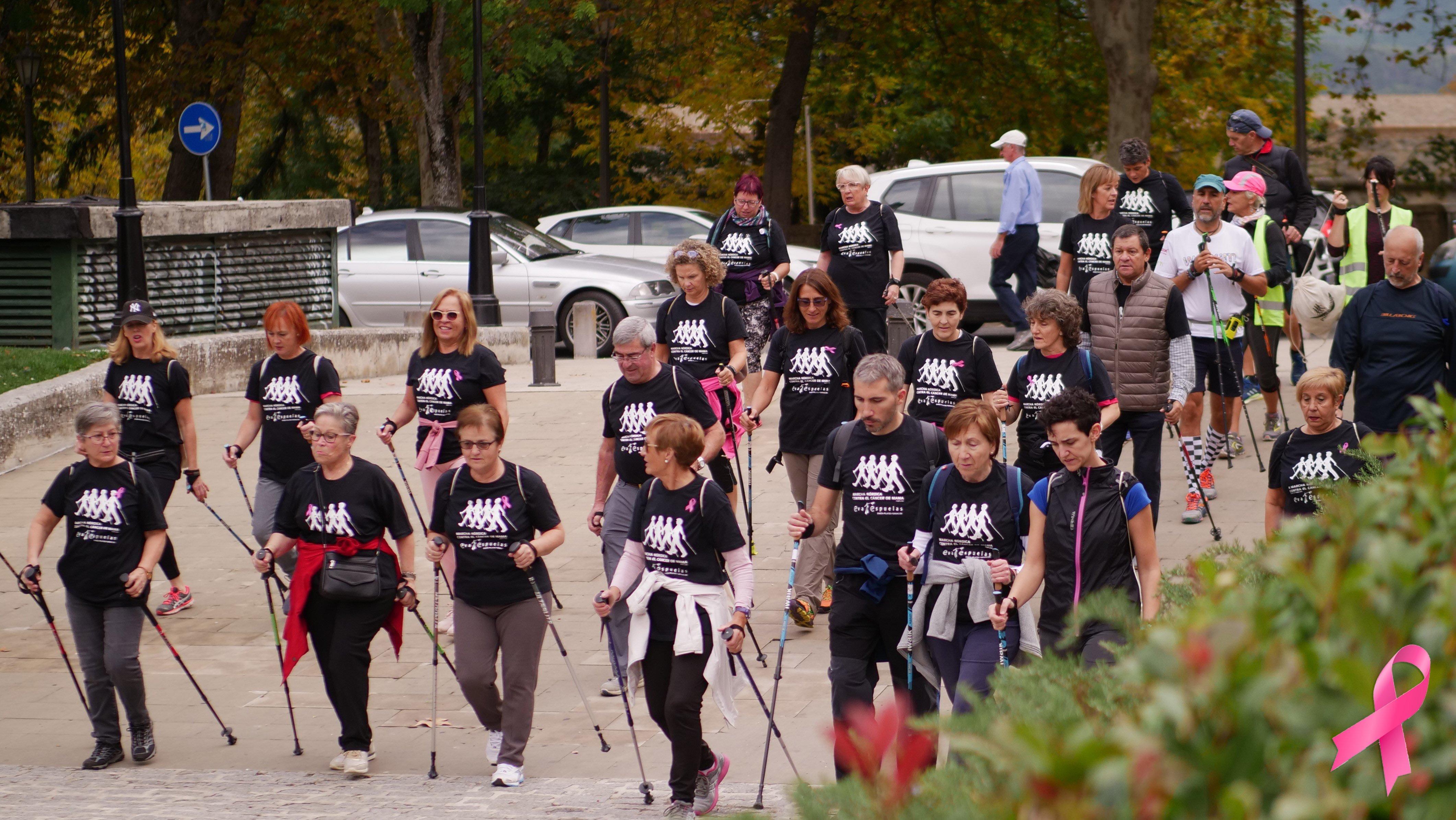 marcha nordica contra el cancer de mama